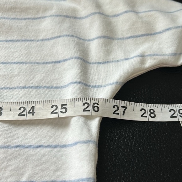 Frank and Eileen Tee Lab Oversized Continuous Sweatshirt White Blue Stripe S - Picture 10 of 13